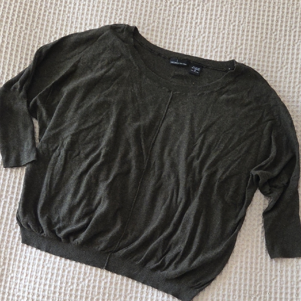 Moda International Cotton/Cashmere Crew Neck Sweater